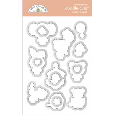 Doodlebug Baby Girl Doodle Cuts - Nursery Friends